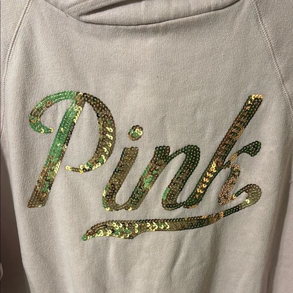 Victoria's Secret Pink and Gold Cozy Pullover Hoodie - Picture 2 of 4